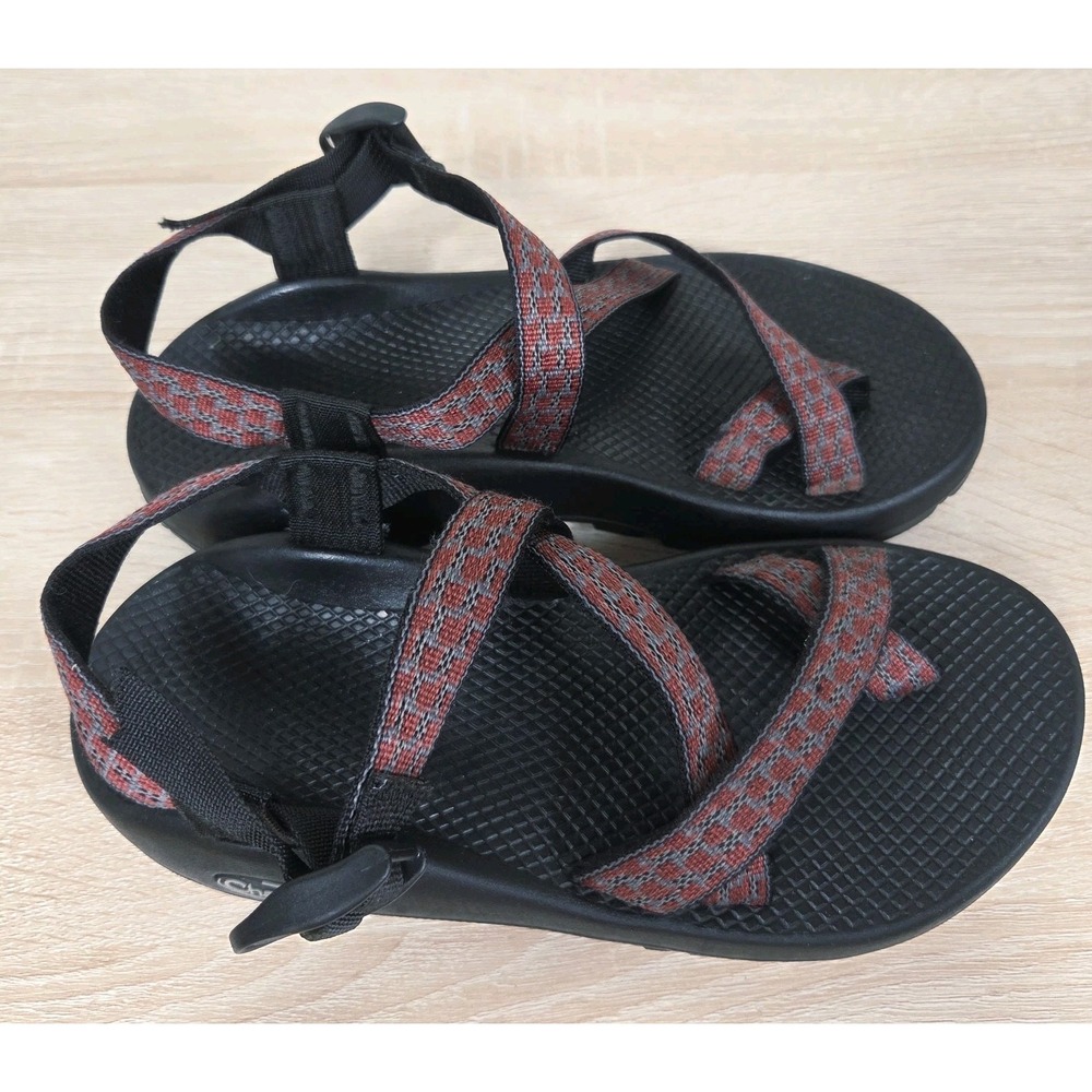 Chaco Women's Black Sandals with Red Patterned Straps - Picture 12 of 15